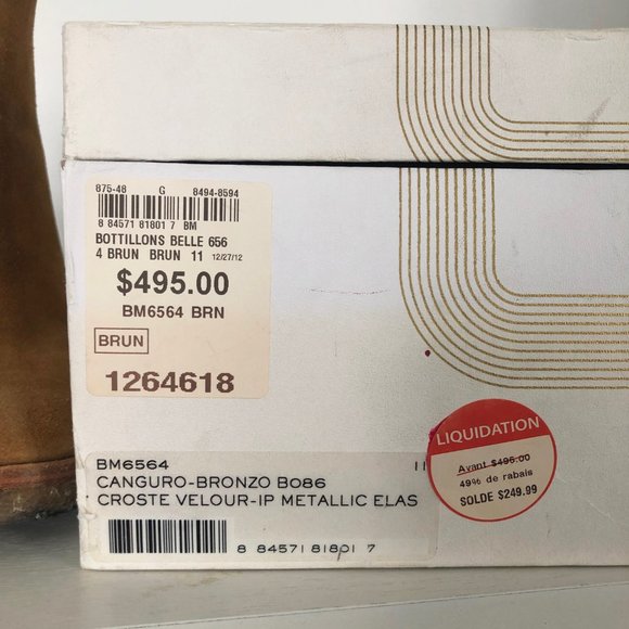 Belle by Sigerson Morrison Tan Suede Ankle Booties Platform Chelsea Boots 35 5 - Picture 6 of 6